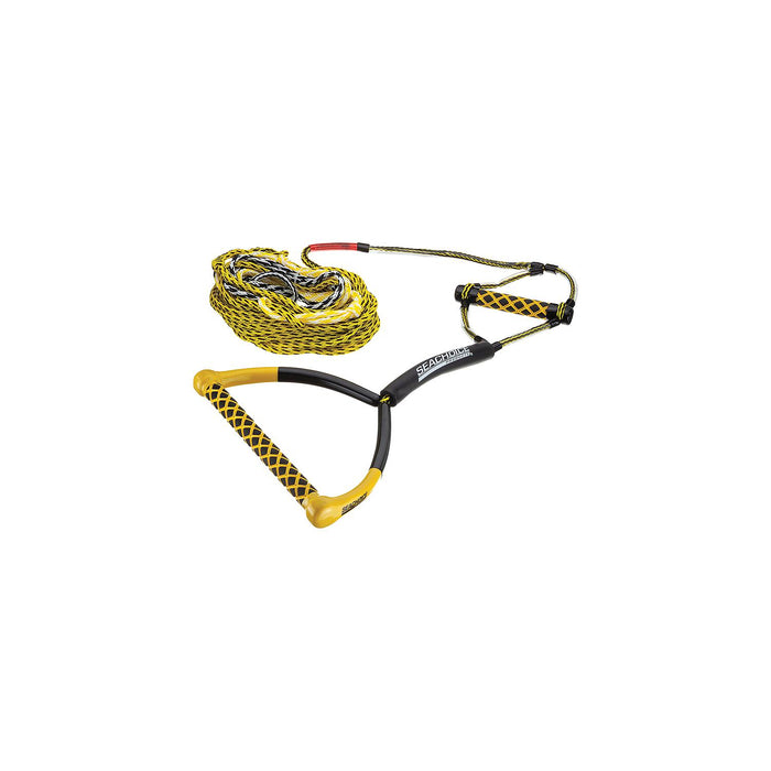 Seachoice 86801 5-Section Wakeboard Rope, 75', 15" Handle w/ Textured EVA Grip & 6" Trick Handle