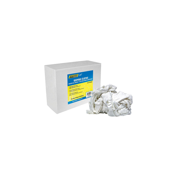 Seachoice 7402-SS05-SC 90006 Recycled White Knits Wiping Cloths, 4-lb. Box