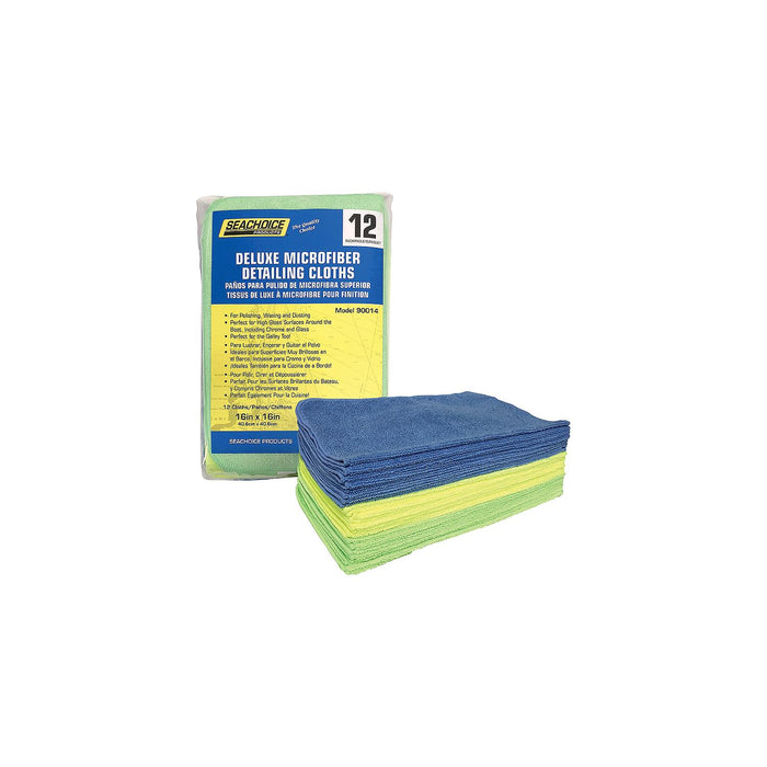 Seachoice W-90037-SC Microfiber 14" x 14" Cloths Variety Pack, 50-pk. Bag