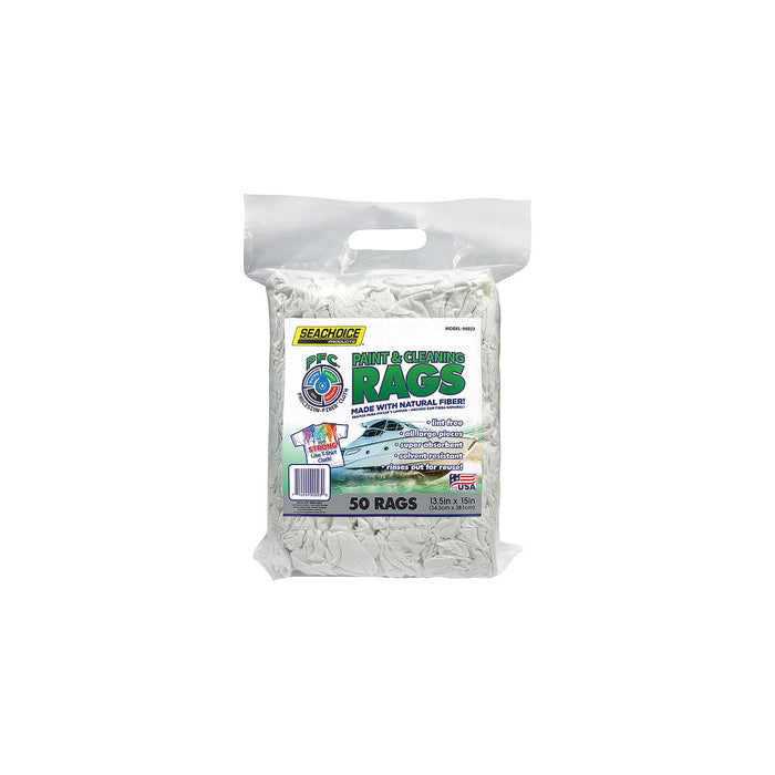 Seachoice PFC-90023-50SC Lint-Free Paint & Cleaning Rags, 50-ct. Bag