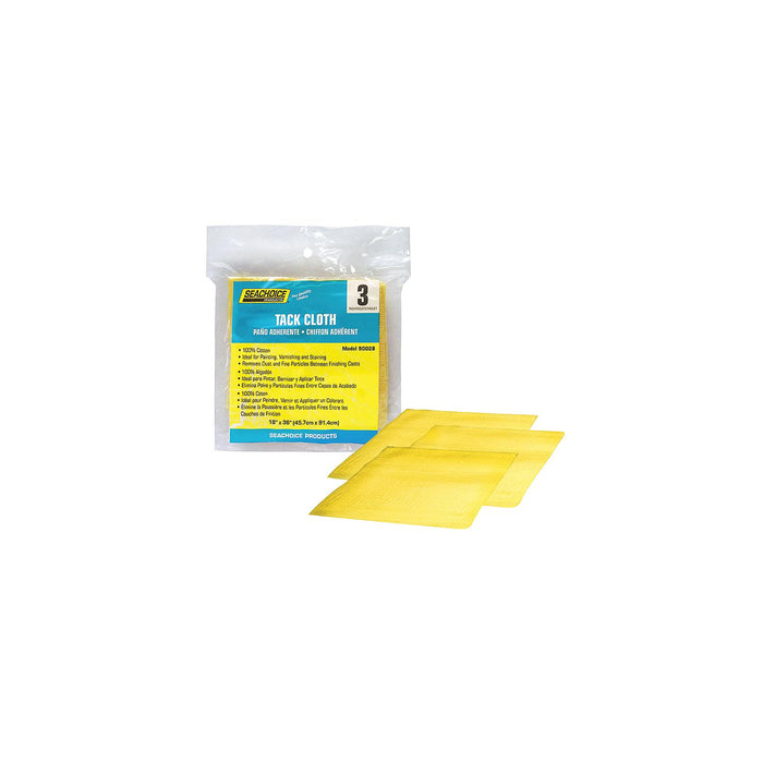 Seachoice A-90028-SC Tack Cloth, 3-pk, Bag