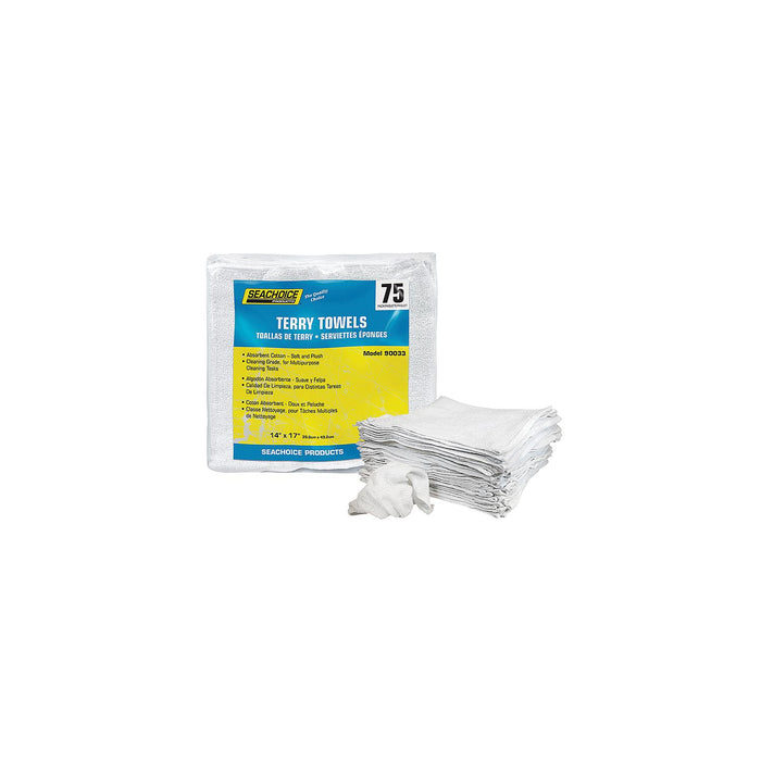 Seachoice T-90033-SC Terry Towels, 75-ct. Bag