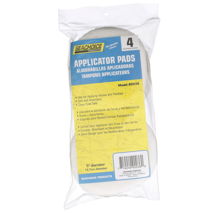 Seachoice A-90036-SC 5" Terry Cloth Applicator Pads, 4-pk.
