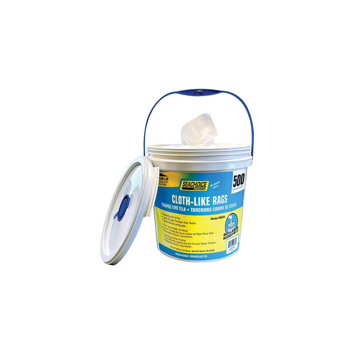 Seachoice NW-90038-500SC Cloth-Like Rags, 500-ct. Bucket