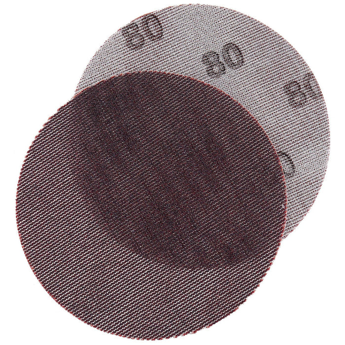Seachoice Dust Free Aluminum Oxide Mesh Hook & Loop Discs Closed Coat, Brown, 25/pk