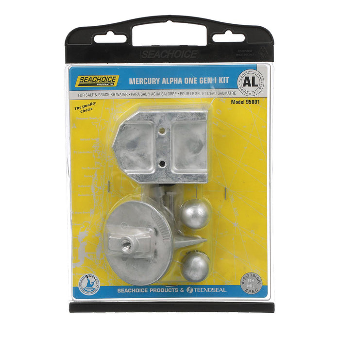 Seachoice 50-95001 Aluminum Anode Kit For Mercury Alpha I (1983-90)