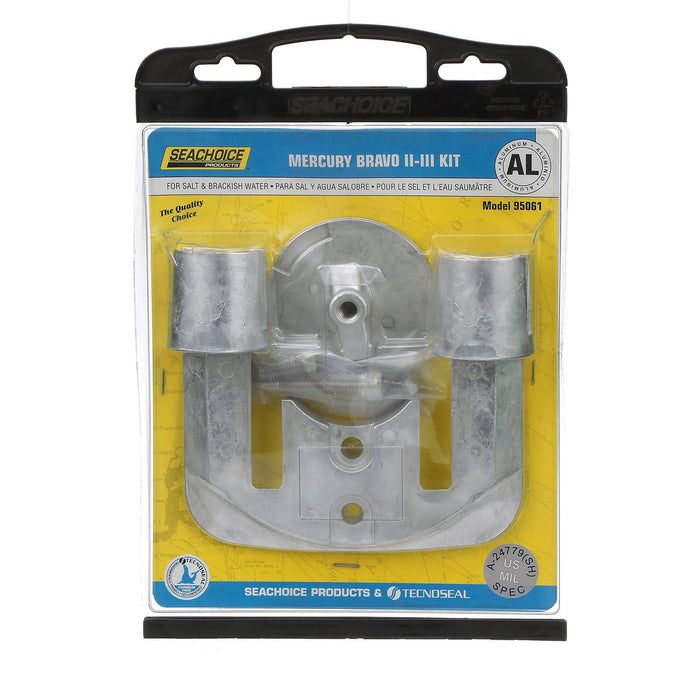 Seachoice 50-95061 Aluminum Anode Kit for Mercury Bravo II (89-Present) & Bravo, III (89-03)