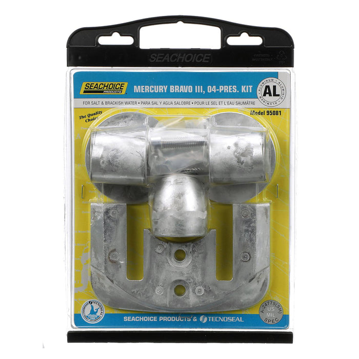 Seachoice 50-95081 Aluminum Anode Kit For Mercury Bravo III (04-Present)