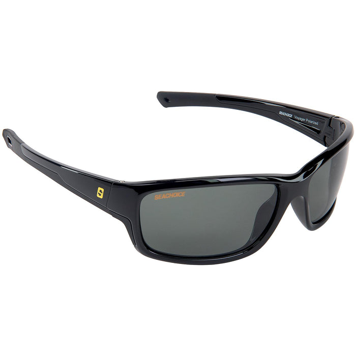 Seachoice YP120683000000 98805 "Voyager" Polarized Sunglasses, Frame: Black, Lens: Grey