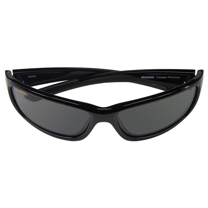 Seachoice YP120683000000 98805 "Voyager" Polarized Sunglasses, Frame: Black, Lens: Grey