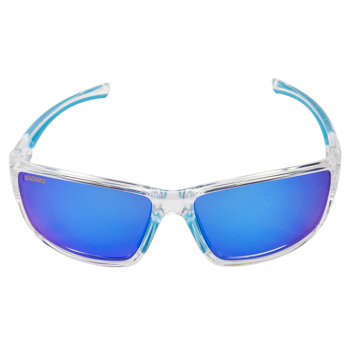 Seachoice A182272000000 98806 "Seaspray" Polarized Sunglasses, Frame: Shiny Clear, Lens: Blue Mirror
