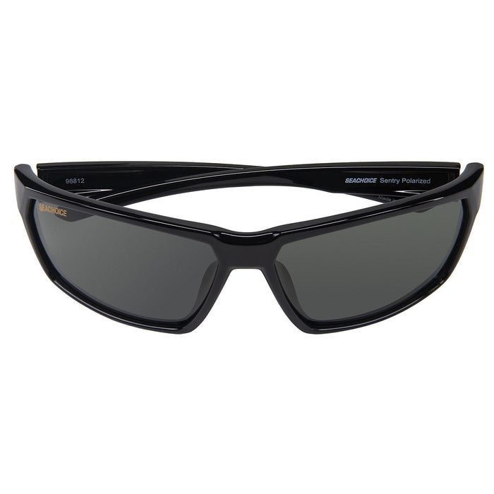 Seachoice YPA84038007000 98812 "Sentry" Polarized Sunglasses, Frame: Shiny Black, Lens: Grey