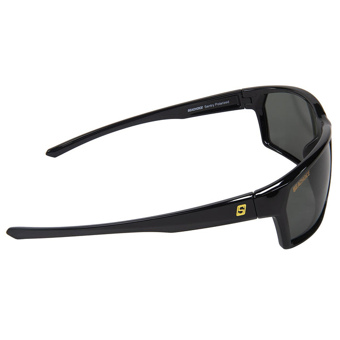 Seachoice YPA84038007000 98812 "Sentry" Polarized Sunglasses, Frame: Shiny Black, Lens: Grey