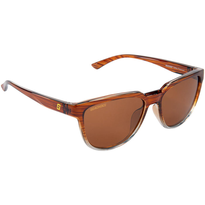 Seachoice YP120796000000 98815 "Reflex" Polarized Sunglasses, Frame: Shiny Woodgrain, Lens: Brown