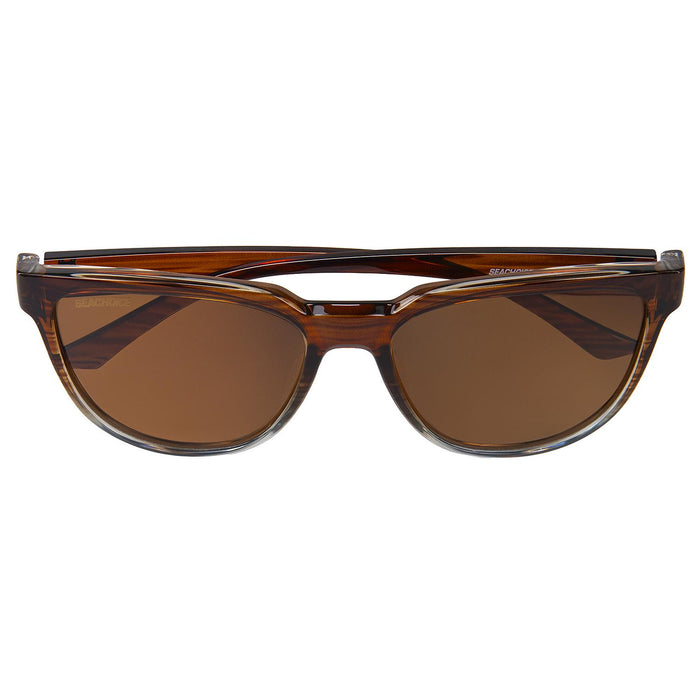 Seachoice YP120796000000 98815 "Reflex" Polarized Sunglasses, Frame: Shiny Woodgrain, Lens: Brown