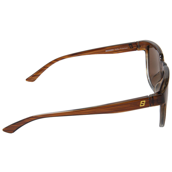 Seachoice YP120796000000 98815 "Reflex" Polarized Sunglasses, Frame: Shiny Woodgrain, Lens: Brown