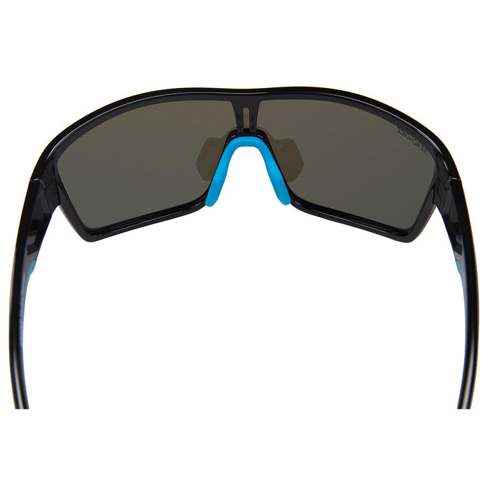 Seachoice YP120732000000 98817 "Nautilus" Polarized Sunglasses, Frame: Shiny Black, Lens: Blue Mirror