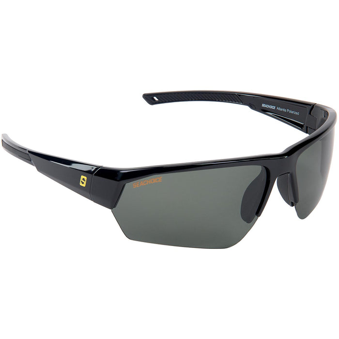 Seachoice YP120505000000 98821 "Atlantis" Polarized Sunglasses, Frame: Shiny Black, Lens: Grey