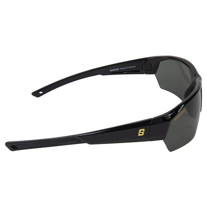 Seachoice YP120505000000 98821 "Atlantis" Polarized Sunglasses, Frame: Shiny Black, Lens: Grey