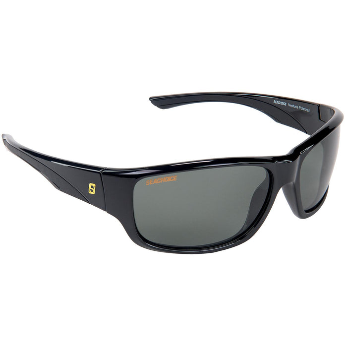 Seachoice A181133000000 98824 "Neptune" Polarized Sunglasses, Frame: Shiny Black, Lens: Grey