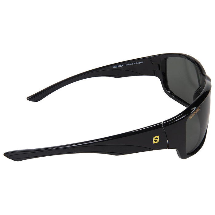 Seachoice A181133000000 98824 "Neptune" Polarized Sunglasses, Frame: Shiny Black, Lens: Grey