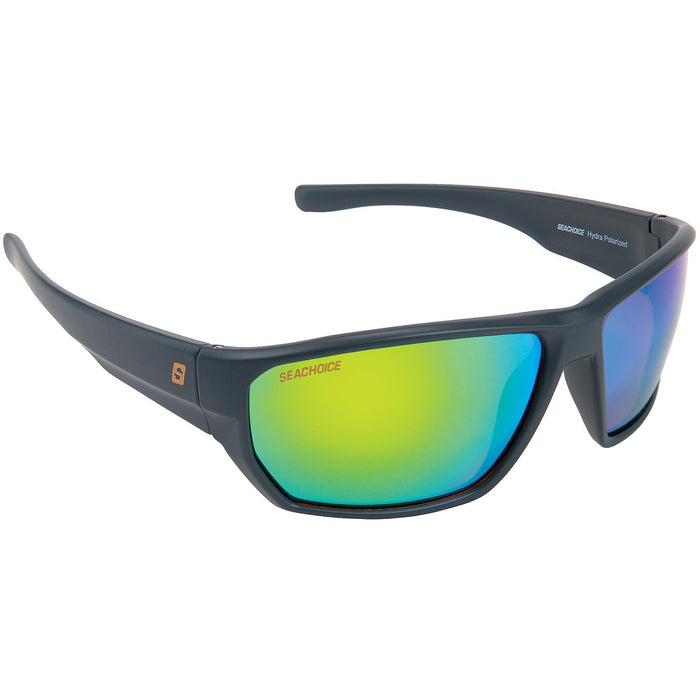 Seachoice YP120481001000 Hydra Floating Polarized Sunglasses, Matte Grey Frame, Green Mirror Lens
