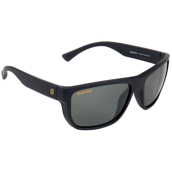 Seachoice YP120315002000 98830 "Manta" Floating Polarized Sunglasses, Frame: Matte Black, Lens: Grey