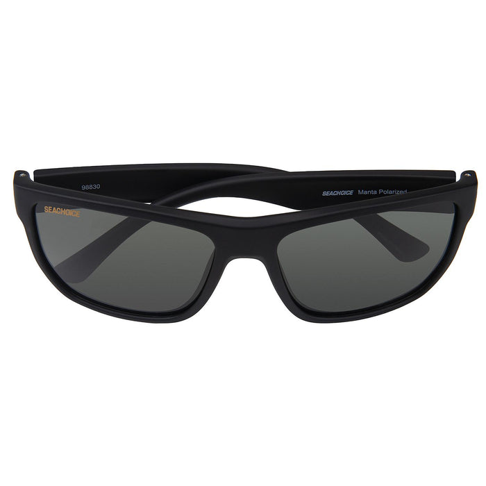 Seachoice YP120315002000 98830 "Manta" Floating Polarized Sunglasses, Frame: Matte Black, Lens: Grey