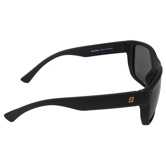 Seachoice YP120315002000 98830 "Manta" Floating Polarized Sunglasses, Frame: Matte Black, Lens: Grey