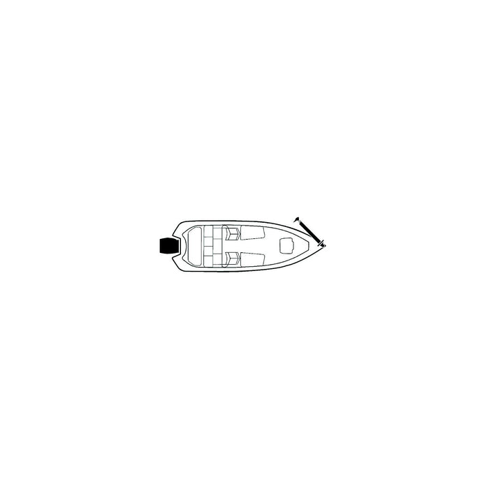 Carver Covers 79003F-02 Flex-Fit PRO™ Poly-Flex II Fish & Ski Boats I/0 or O/B, Black