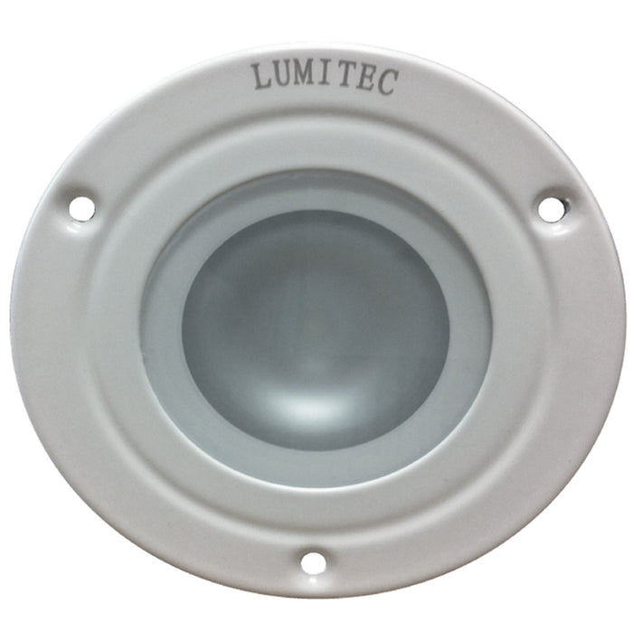 Lumitec Shadow - Luz empotrada de montaje empotrado - Acabado blanco - 3 colores rojo/azul sin atenuación con atenuación blanca
