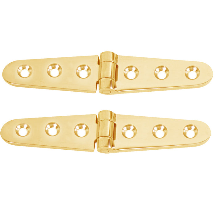 Whitecap S-0605BC Strap Hinge Polished Brass 6" x 1-1/8" Pair