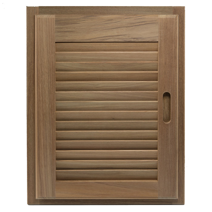 Puerta y marco de teca Whitecap con lamas (lado derecho) - 38 x 50 cm