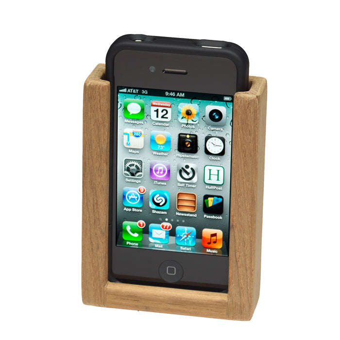 Soporte para iPhone de teca Whitecap