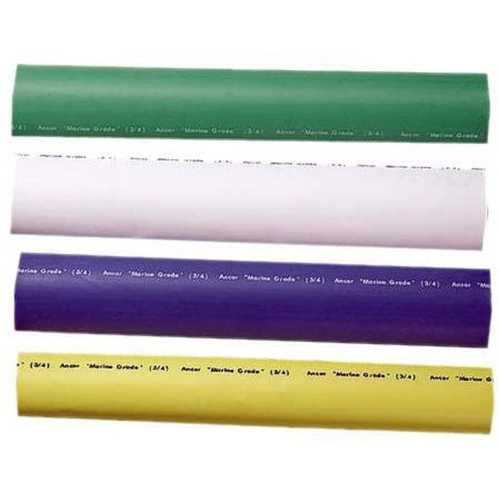 Ancor 306503 Adhesive Lined Heat Shrink Tubing Assorted 3/4" x 3" (Yellow, White, Black, Green)