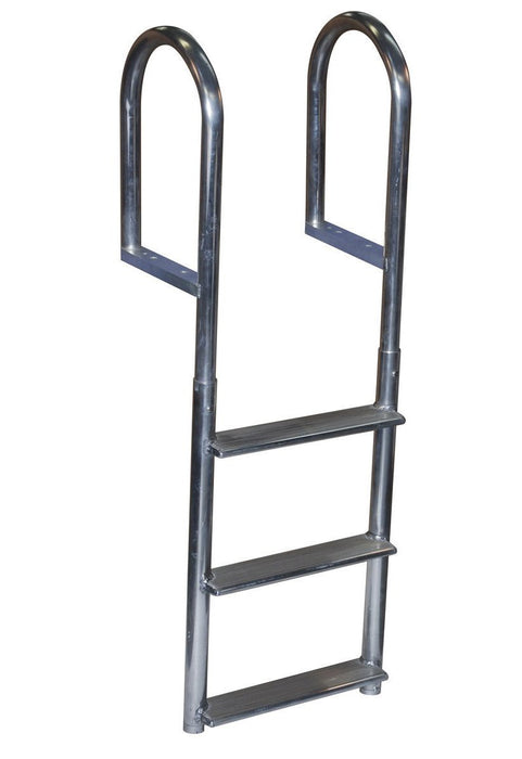 Dock Edge DE2043F Welded Aluminum Fixed Wide 3-Step Ladder