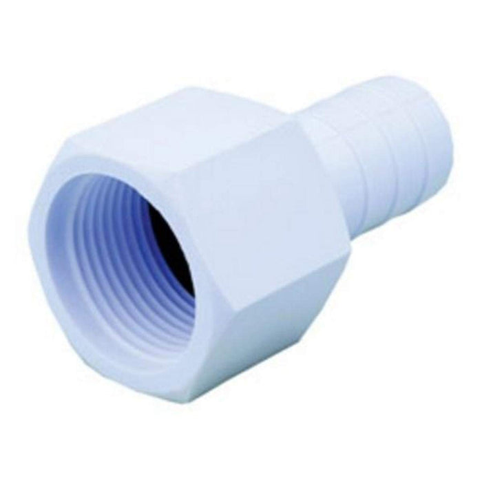 Attwood 3899-3 Acetal Connector 3/4"-14 NPSM To 3/4" I.D. Hose Fitting, White