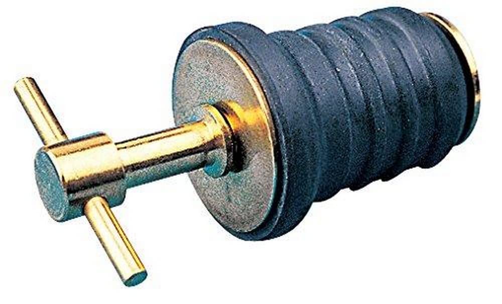 Sea Dog 520080-1 Seadog Brass Tee Handle Drain Plug, 1"