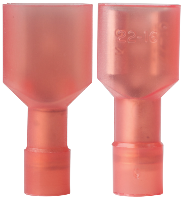 Ancor 231408 Marine Grade Fully Insulated Nylon Disconnect, Female, 22-18 Wire, Red, 4/Pk