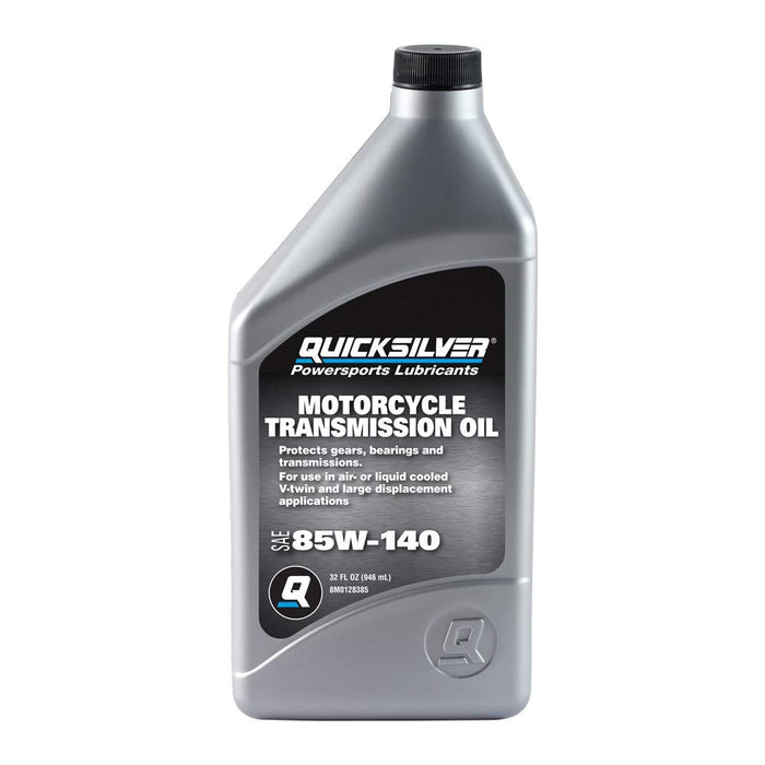 Mercury 92-8M0128385 Quicksilver 85W-140 Motorcycle Transmission Oil, 1 Qt.