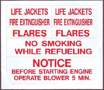 Bernard Engraving IL-04 Red Safety Label Set