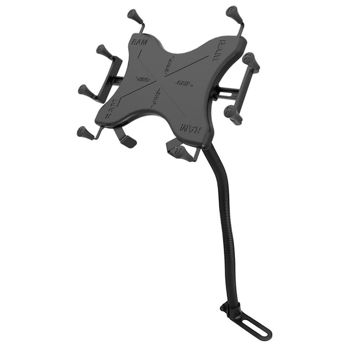 Soporte universal para vehículo sin perforaciones RAM Mount Ram Pod I con soporte universal X-Grip III para tabletas grandes
