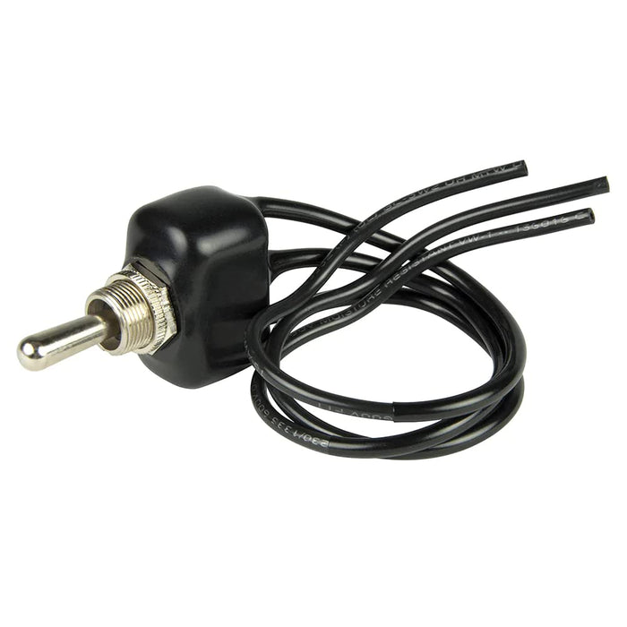 BEP 1002005 Sealed Dipped Toggle Switch, (On)–Off–(On), SPDT, 8" Wire Leads