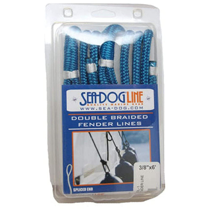 Sea Dog 302106006BL-1 Premium Double Braided Nylon Fender Line, 1/4" Ã— 6', Blue pr.