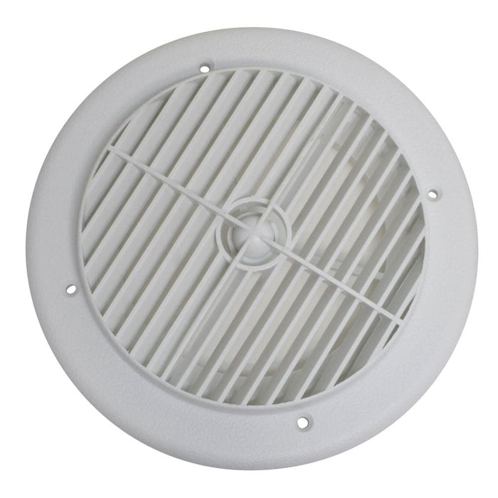 Valterra A10-3355VP 4" Louvered Heating & A/C Register, White