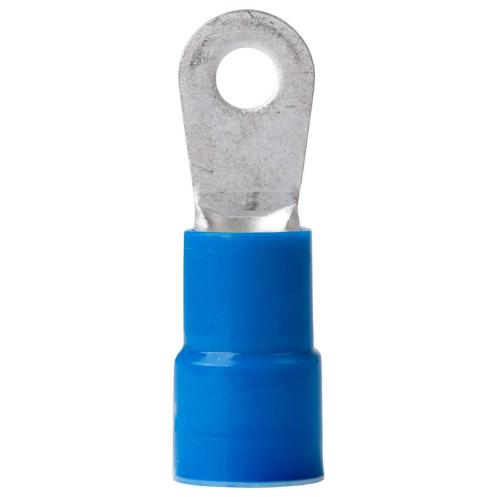 Ancor 230243 Marine Grade Nylon Insulated Ring Terminals, #10 Fastener, #6 Wire, Blue, 1/Pk