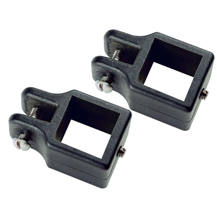 Seachoice 50-76361 Square Jaw Slides Fit 1" OD Tube-Black (2 Per Pack)