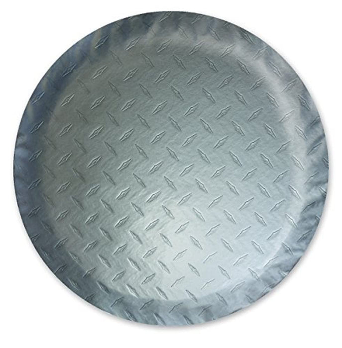 ADCO 9755 Diamond Plated Steel Vinyl (Silver) Spare Tire Cover
