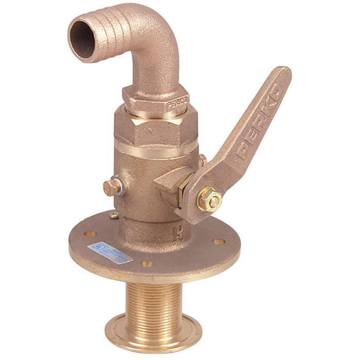 Perko 0834008PLB 1-1/2" Bronze Seacock w/90Â° Tail Piece