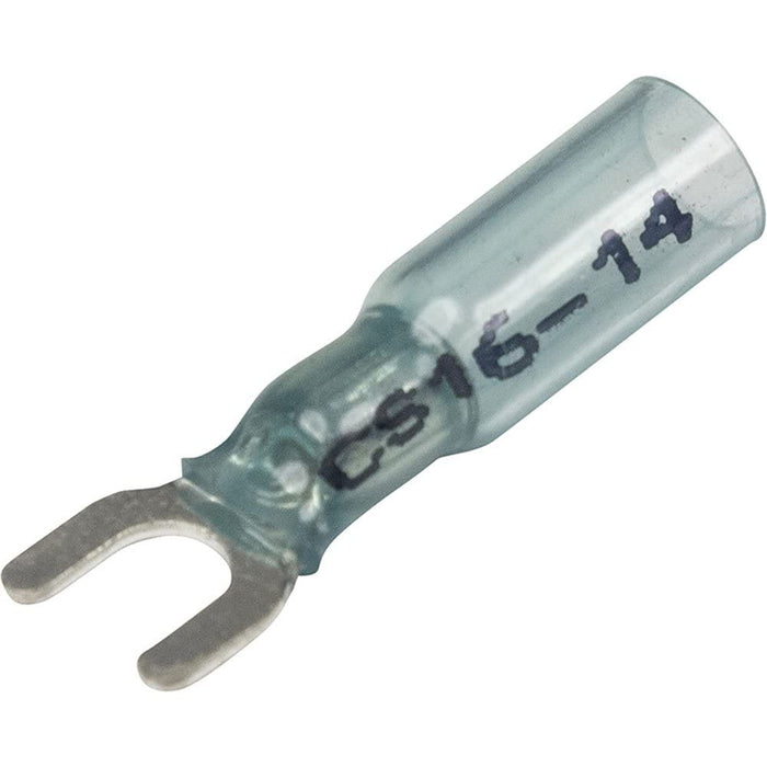Seachoice 3-To-1 Heat Shrink Spade Terminal, #8 Stud, 25/Bag